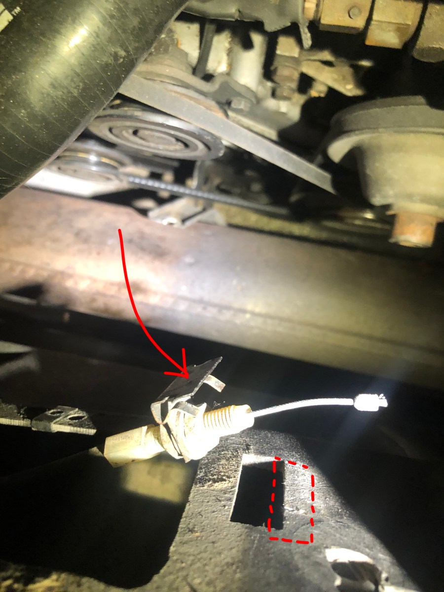 12 engine cover latch wire clip